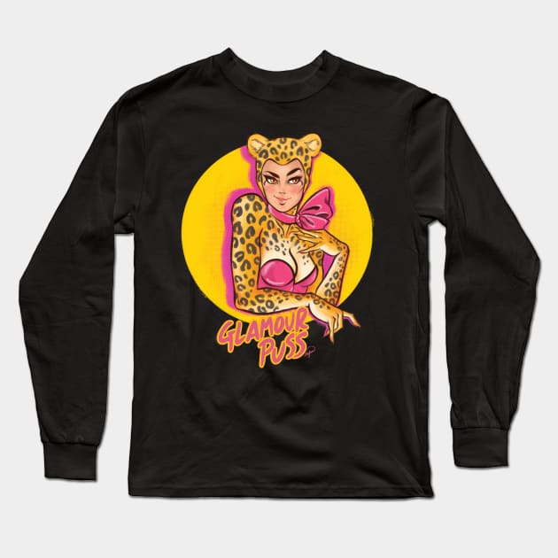 Glamour Puss Long Sleeve T-Shirt by Soefara